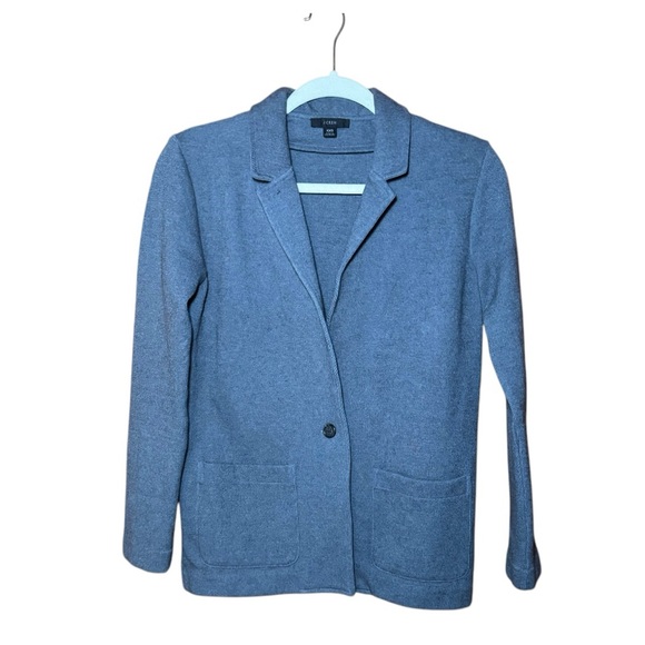 J. CREW Gray Knit Ponte Blazer XXS - Picture 2 of 8